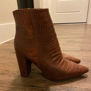 Mocha Croc Booties